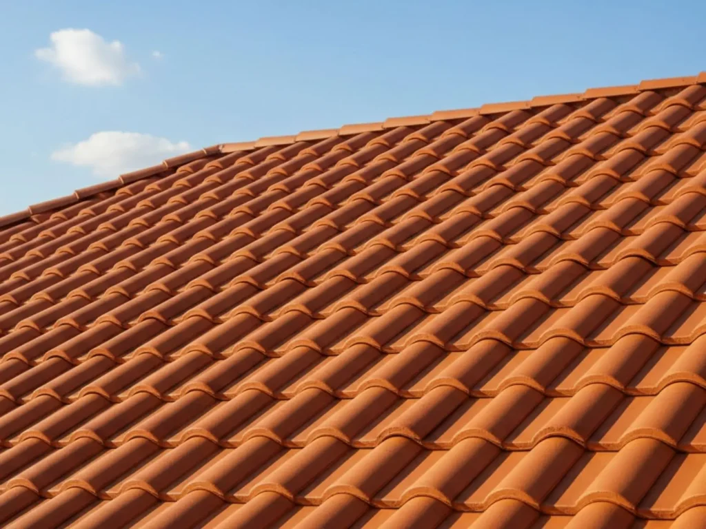 Tetto con tegole nuove dopo un intervento di rifacimento tetti Ascoli Piceno